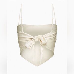 ARITZIA Sunday Best Elektra Satin Camisole in whisper white